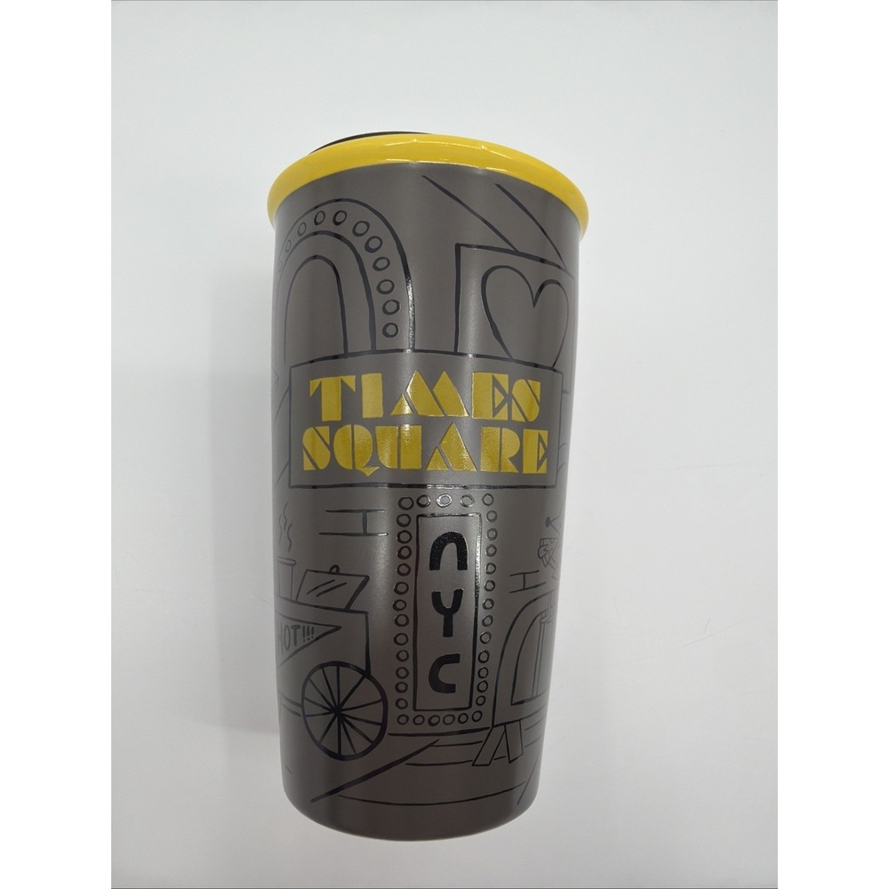Starbucks Times Square  Cup 12 Oz NYC Ceramic Tumbler Limited Edition
